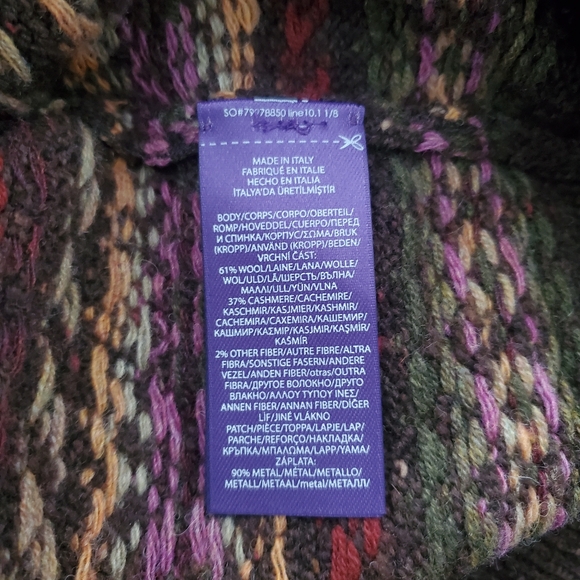 Ralph Lauren Purple Label Faire Isle Embroidered Sweater M - Picture 9 of 9